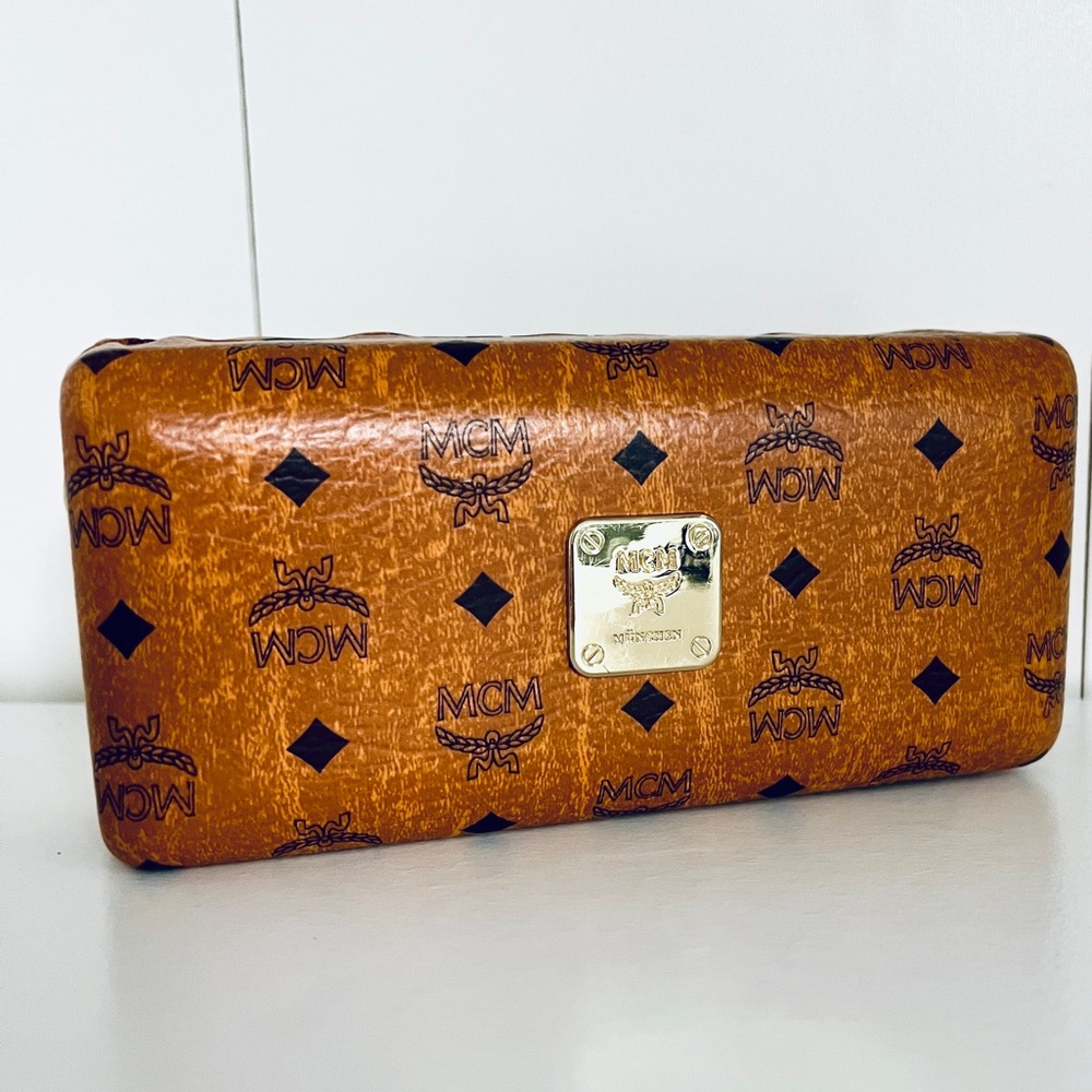 MCM Sunglasses Case Cognac Brown with Cloth